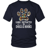 "Dogs and books" Unisex T-Shirt - Gifts For Reading Addicts