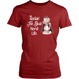 "The Book Nerd Life" Women's Fitted T-shirt - Gifts For Reading Addicts