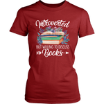 "Introverted But Willing To Discuss Books" Women's Fitted T-shirt - Gifts For Reading Addicts