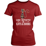 "Cats and books" Women's Fitted T-shirt - Gifts For Reading Addicts