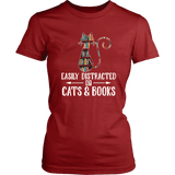 "Cats and books" Women's Fitted T-shirt - Gifts For Reading Addicts