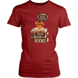 "Drink Good Coffee" Women's Fitted T-shirt - Gifts For Reading Addicts