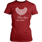 "When there are nine" Women's Fitted T-shirt - Gifts For Reading Addicts