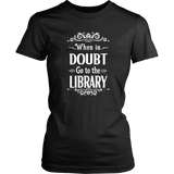 "When in doubt" Women's Fitted T-shirt - Gifts For Reading Addicts