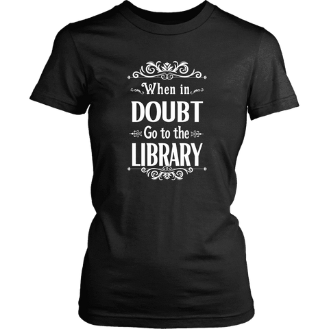 "When in doubt" Women's Fitted T-shirt - Gifts For Reading Addicts