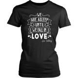 "We fall in love" Women's Fitted T-shirt - Gifts For Reading Addicts