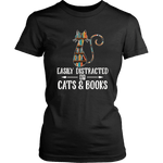 "Cats and books" Women's Fitted T-shirt - Gifts For Reading Addicts