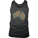 "Australia Bookish Map" Men's Tank Top - Gifts For Reading Addicts