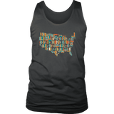 "USA Bookish Map" Men's Tank Top - Gifts For Reading Addicts