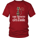 "Cats and books" Unisex T-Shirt - Gifts For Reading Addicts