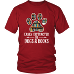 "Dogs and books" Unisex T-Shirt - Gifts For Reading Addicts