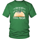 "Books,The Only True Magic" Unisex T-Shirt - Gifts For Reading Addicts