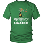 "Cats and books" Unisex T-Shirt - Gifts For Reading Addicts