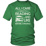 "All I Care About Is Reading" Unisex T-Shirt - Gifts For Reading Addicts