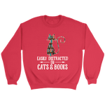 "Cats and books" Sweatshirt - Gifts For Reading Addicts