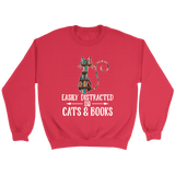 "Cats and books" Sweatshirt - Gifts For Reading Addicts