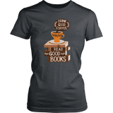 "Drink Good Coffee" Women's Fitted T-shirt - Gifts For Reading Addicts