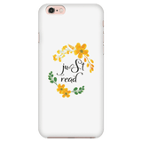 Just read floral phone case white - Gifts For Reading Addicts