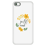 Just read floral phone case white - Gifts For Reading Addicts