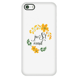 Just read floral phone case white - Gifts For Reading Addicts