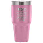 I read Because Punching People is Frowned uponTravel Mug - Gifts For Reading Addicts