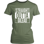 "Straight outta gilead" Women's Fitted T-shirt - Gifts For Reading Addicts