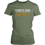 "I'd Rather Be reading JA" Women's Fitted T-shirt - Gifts For Reading Addicts