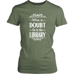 "When in doubt" Women's Fitted T-shirt - Gifts For Reading Addicts