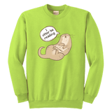 "I otter be reading" YOUTH CREWNECK SWEATSHIRT - Gifts For Reading Addicts