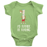 "I'd rather be reading" BABY BODYSUITS - Gifts For Reading Addicts