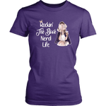 "The Book Nerd Life" Women's Fitted T-shirt - Gifts For Reading Addicts