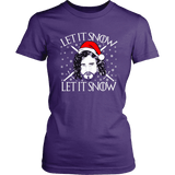 "Let It Snow" Women's Fitted T-shirt - Gifts For Reading Addicts