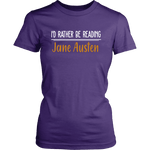 "I'd Rather Be reading JA" Women's Fitted T-shirt - Gifts For Reading Addicts