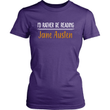 "I'd Rather Be reading JA" Women's Fitted T-shirt - Gifts For Reading Addicts