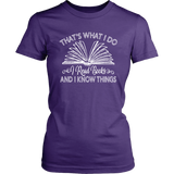 "I Read Books" Women's Fitted T-shirt - Gifts For Reading Addicts