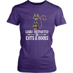 "Cats and books" Women's Fitted T-shirt - Gifts For Reading Addicts