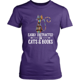 "Cats and books" Women's Fitted T-shirt - Gifts For Reading Addicts