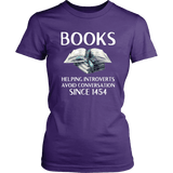 "Books" Women's Fitted T-shirt - Gifts For Reading Addicts