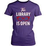 Rupaul"The Library Is Open" Women's Fitted T-shirt - Gifts For Reading Addicts