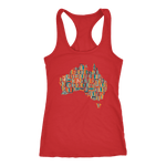 "Australia Bookish Map" Women's Tank Top - Gifts For Reading Addicts