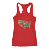 "USA Bookish Map" Women's Tank Top - Gifts For Reading Addicts