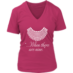 "When there are nine" V-neck Tshirt - Gifts For Reading Addicts