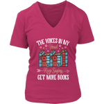 "Get More Books" V-neck Tshirt - Gifts For Reading Addicts