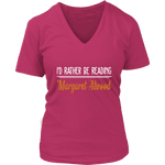 "I'd Rather Be reading MA" V-neck Tshirt - Gifts For Reading Addicts