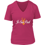 "Je Suis Prest" V-neck Tshirt - Gifts For Reading Addicts