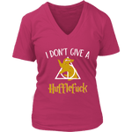 "i Don't Give A Hufflefuck" V-neck Tshirt - Gifts For Reading Addicts