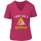 "i Don't Give A Hufflefuck" V-neck Tshirt - Gifts For Reading Addicts