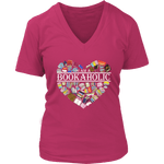 "I am a bookaholic" V-neck Tshirt - Gifts For Reading Addicts