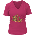 "Canada Bookish Map" V-neck Tshirt - Gifts For Reading Addicts