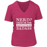 "Nerd?" V-neck Tshirt - Gifts For Reading Addicts